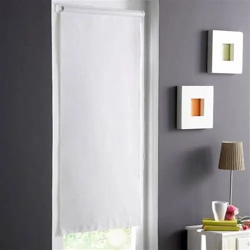 Белая непрозрачная шторка