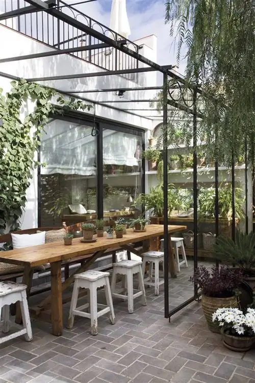 Реформированная наградная теплица из кованого железа и стекла