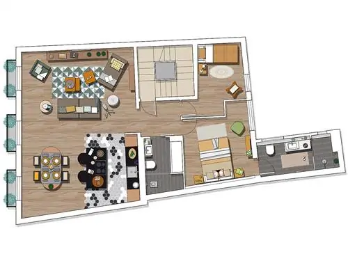 квартира с мансардой в барселоне план дома