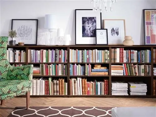 Книжный шкаф средней высоты