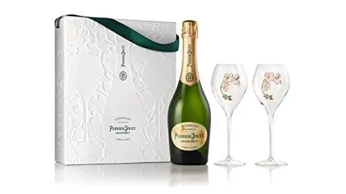 Шампанское Grand Brut в футляре и 2 подарочных бокала