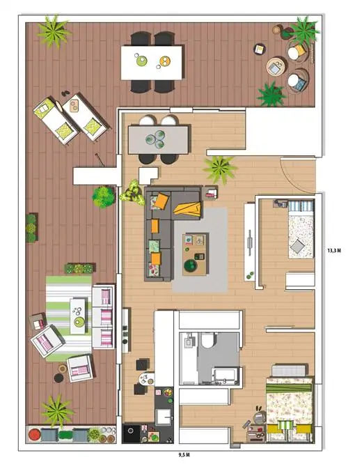квартира в мадриде с плоской террасой