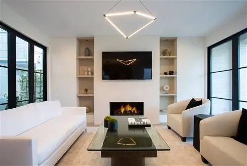 современный дизайн гостиной в нейтральных тонах