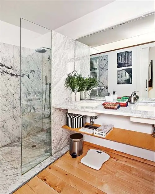 Пол, Сантехника, Настил, Комната, Дизайн интерьера, Стена, Плитка, Потолок, Коснитесь, Светильник,