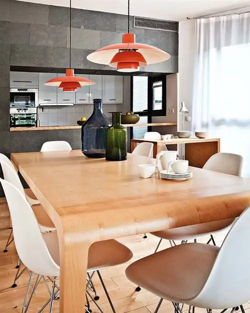 Дерево, Дизайн интерьера, Комната, Абажур, Стол, Этаж, Мебель, Лампа, Светильник, Стекло,