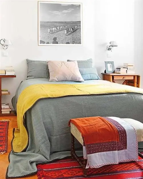 Комната, Дизайн интерьера, Кровать, Постельные принадлежности, Текстиль, Спальня, Стена, Мебель, Простыня, Постельное белье,