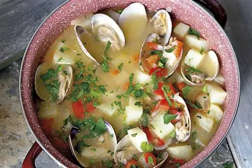 Рецепт: Моллюски с картофелем