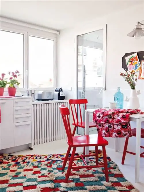 Комната, Дизайн интерьера, Этаж, Красный, Текстиль, Напольное покрытие, Белый, Мебель, Розовый, Дизайн интерьера,