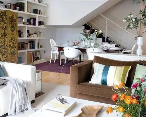 Комната, Дизайн интерьера, Дом, Гостиная, Мебель, Белый, Дизайн интерьера, Стена, Стол, Подушка,