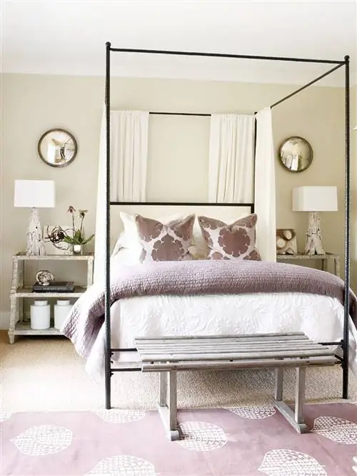 Спальня, Кровать, Мебель, Комната, Каркас кровати, Матрас, Дизайн интерьера, Простыня, Кровать с балдахином, Тумбочка,