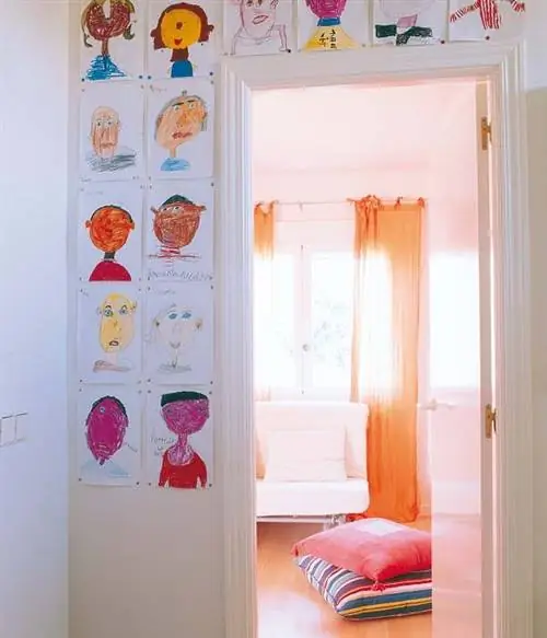 Дизайн интерьера, Комната, Кровать, Текстиль, Пол, Оранжевый, Спальня, Постельные принадлежности, Стена, Постельное белье,