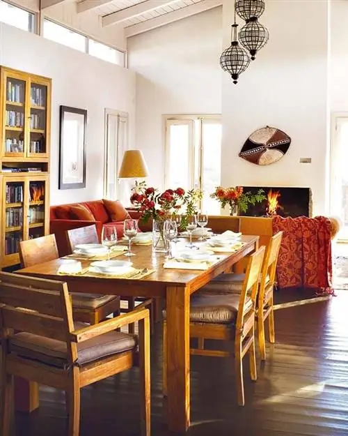 Дерево, Комната, Дизайн интерьера, Стол, Мебель, Этаж, Дизайн интерьера, Настил, Столовая, Потолок,