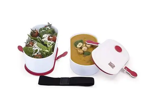 Ланч-бокс с 2 100% герметичными контейнерами для еды