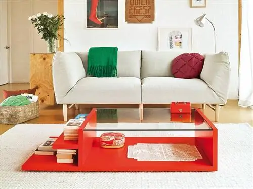 Комната, Дизайн интерьера, Гостиная, Красный, Диван, Стена, Дом, Дизайн интерьера, Журнальный столик, Подушка,