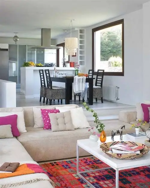 Комната, Дизайн интерьера, Мебель, Стол, Дом, Гостиная, Белый, Пол, Стена, Дизайн интерьера,