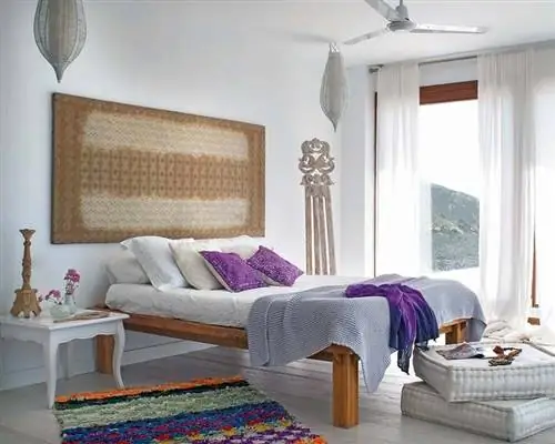 Комната, Дизайн интерьера, Настил, Текстиль, Этаж, Стена, Дом, Мебель, Фиолетовый, Потолочный вентилятор,