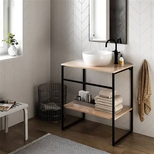 Тумба под умывальник с открытой полкой