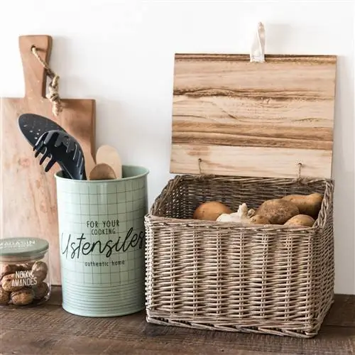 Плетеная корзина для овощей