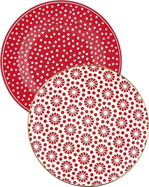 Кухонные принадлежности: Тарелка в горошек и с геометрическим принтом