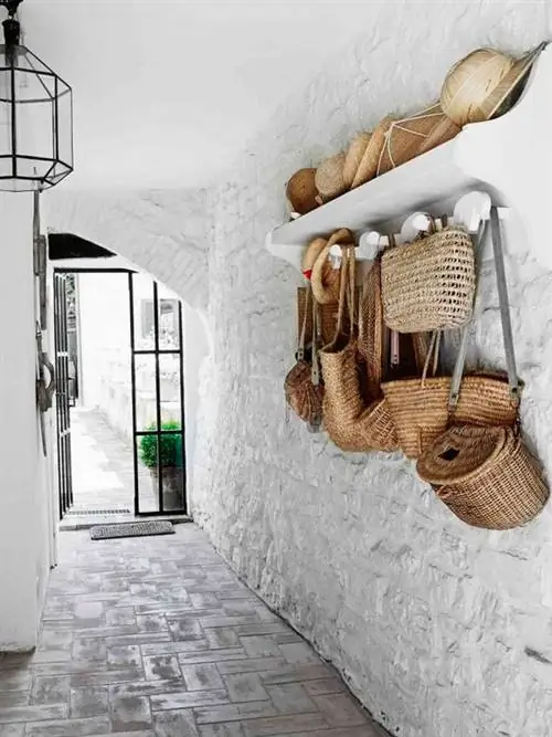 Плетеная корзина, Корзина для хранения, Аксессуары для дома, Бежевый, Корзина для пикника, Строительный материал, Булыжник,