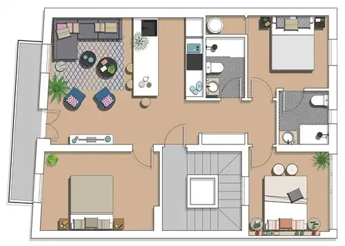 Квартира в Мадриде 58 м: План и планировка