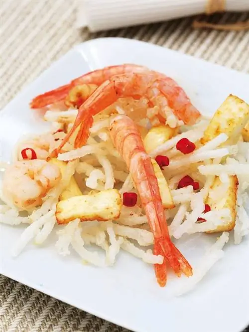 китайская паста с креветками