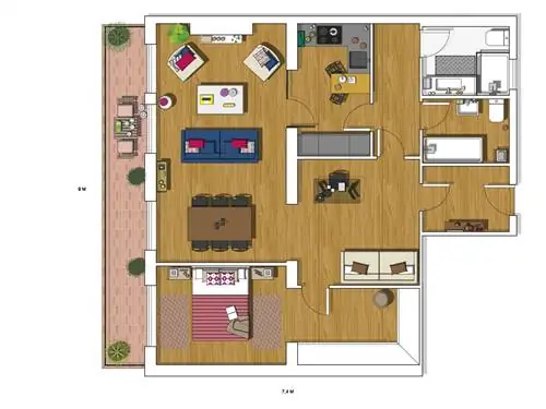 План этажа, План, Имущество, Комната, Земельный участок, Недвижимость, Произведения искусства, Чертеж, Этаж, Квартира,