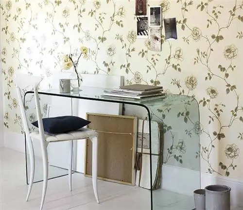 Мебель, Комната, Стена, Стол, Дизайн интерьера, Обои, Рабочий стол, Пол, Плитка, Материальное имущество,