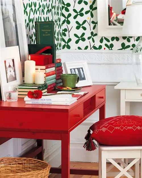 Красный, Мебель, Комната, Зеленый, Дизайн интерьера, Стол, Гостиная, Оранжевый, Журнальный столик, Письменный стол,