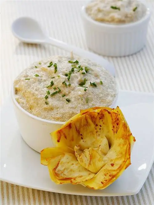 мусс из артишоков и креветок