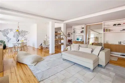 Скандинавская гостиная и столовая