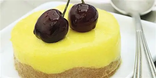 Тартлетка с лимонным кремом и вишней, очень вкусная