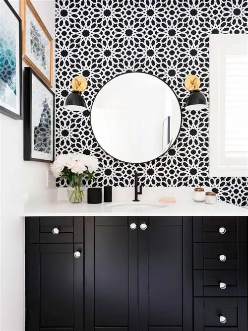 Комната, Стена, Дизайн интерьера, Мебель, Потолок, Круг, Архитектура, Плитка, Зеркало, Узор,