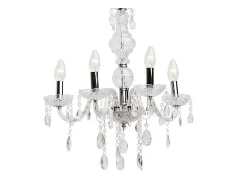 Люстра, Белый, Освещение, Светильник, Потолочный светильник, Потолок, Кристалл, Дизайн интерьера, Подсвечник, Стекло,