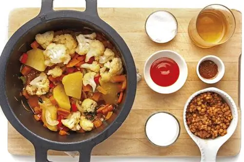 Чечевица с карри и овощами 3