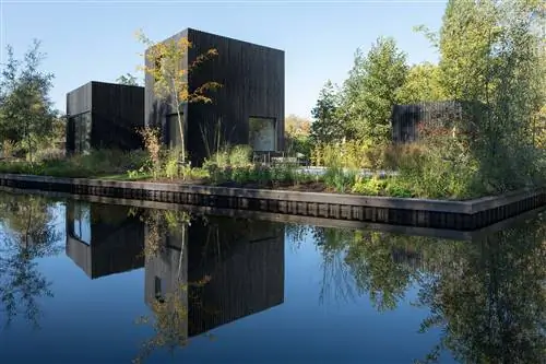 Современный загородный дом: черный экстерьер