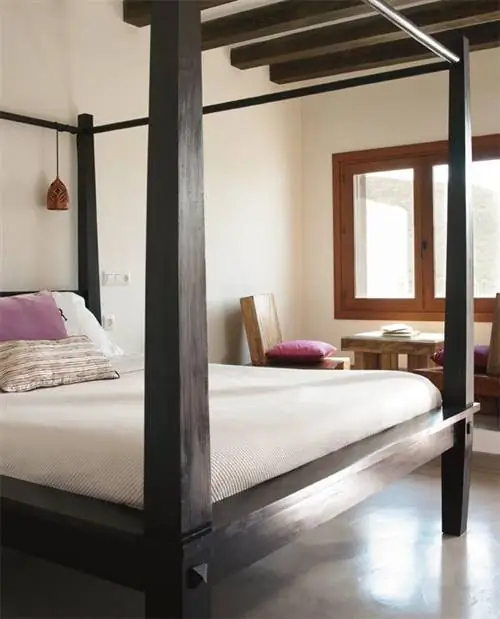 Кровать, Дерево, Комната, Освещение, Пол, Дизайн интерьера, Постельные принадлежности, Недвижимость, Архитектура, Спальня,