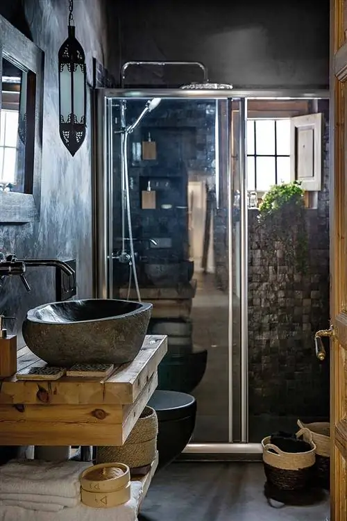 черная ванная комната