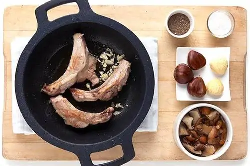 Рис с грибами, ребрышками и каштанами 1