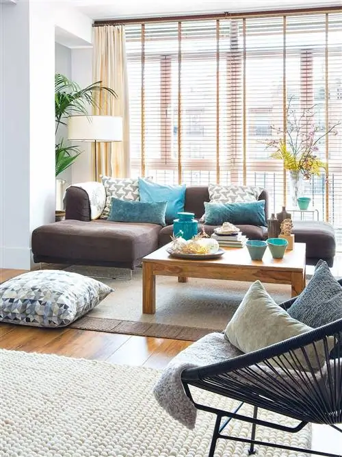 Синий, Дизайн интерьера, Комната, Этаж, Мебель, Стол, Гостиная, Пол, Стена, Дом,