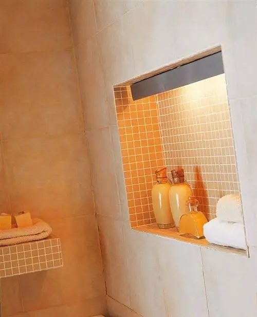 Стена, Комната, Оранжевый, Плитка, Янтарь, Сантехника, Сантехника, Композитный материал, Ванная, Персик,
