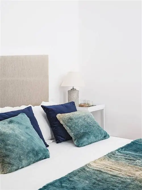 Синий, Бирюзовый, Мебель, Спальня, Комната, Аква, Продукт, Кровать, Простыня, Стена,