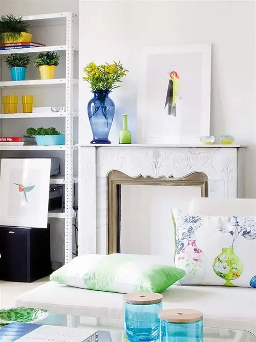 Полка, Комната, Мебель, Синий, Гостиная, Бирюза, Дизайн интерьера, Стена, Стол, Дом,