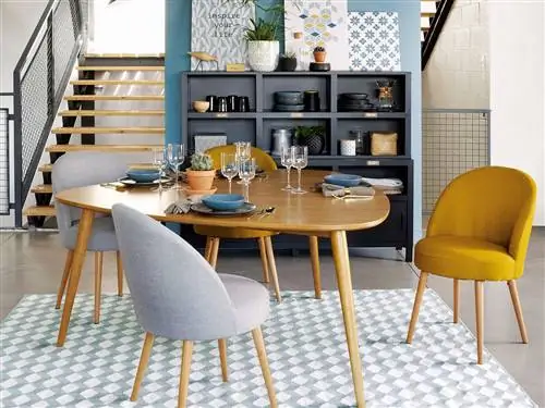 Мебель, Столовая, Комната, Стол, Стул, Дизайн интерьера, Жёлтый, Письменный стол, Здание, Дизайн,