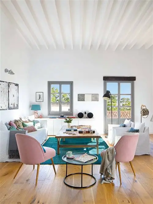 Комната, Дизайн интерьера, Этаж, Зеленый, Дерево, Пол, Мебель, Стол, Главная, Потолок,