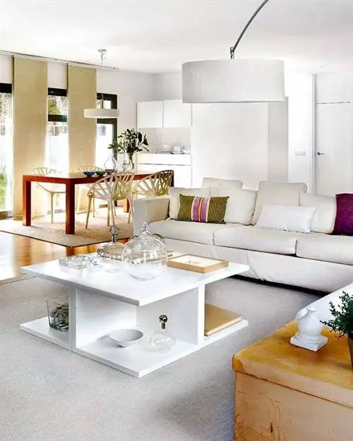 Дизайн интерьера, Комната, Стена, Гостиная, Белый, Диван, Мебель, Стол, Дизайн интерьера, Дом,