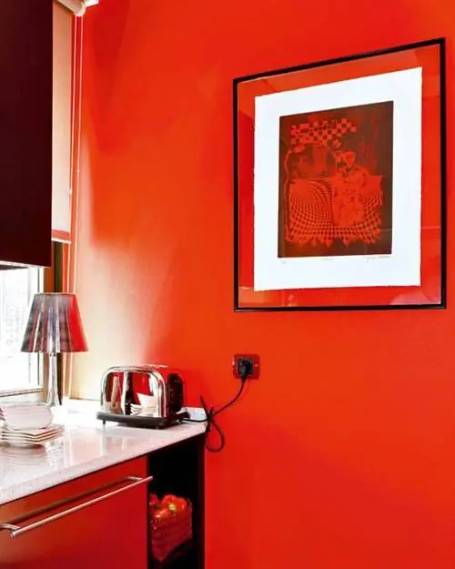 Комната, Красный, Стена, Дизайн интерьера, Дизайн интерьера, Оранжевый, Кармин, Темно-бордовый, Coquelicot, Краска,