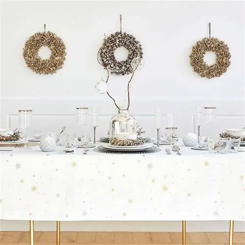 Белый, Стол, Комната, Мебель, Дизайн интерьера, Дизайн, Люстра, Филиал, Посуда, Дизайн интерьера,