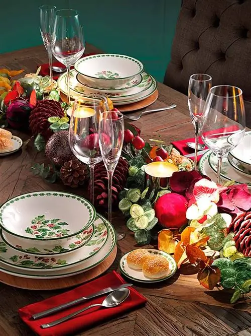 стеклянная посуда на рождество