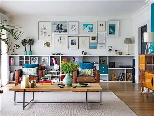 Гостиная, Мебель, Комната, Дизайн интерьера, Бирюзовый, Журнальный столик, Стол, Недвижимость, Здание, Полка,